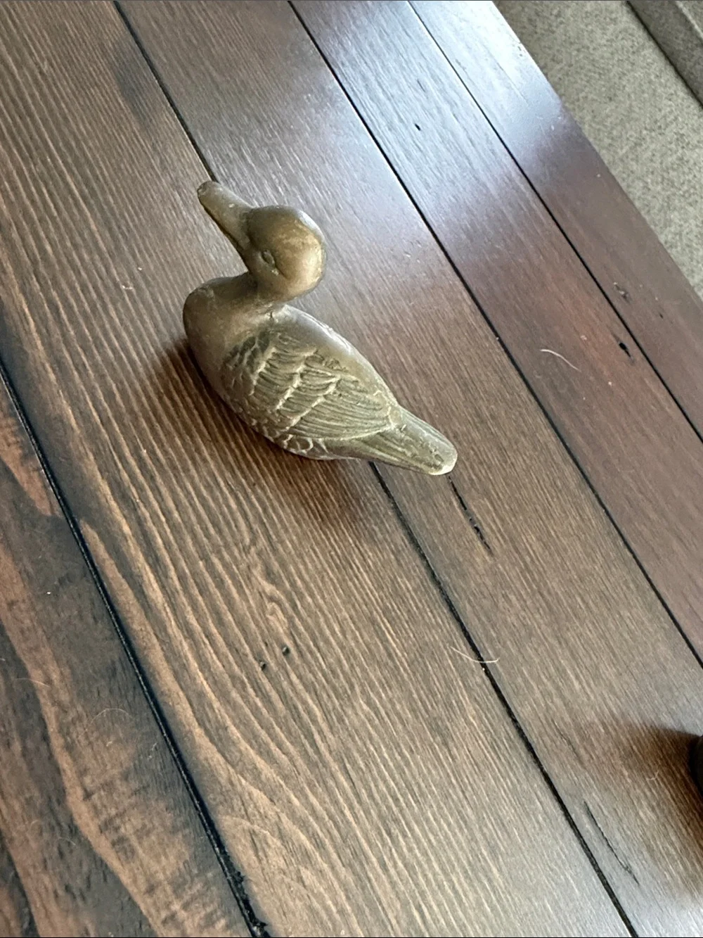 Brass Duck Swan Figurine Set 3 Piece Vintage Bird Decor